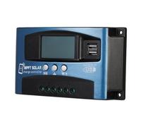 ZGJIAJU Contrôleur De Charge Solaire MPPT Bluetooth/WiFi 30 A-100 A, Double Port USB, Écran LCD, 12 V/24 V, Régulateur De Charge for Panneaux Solaires avec Charge Efficace Et Stable(60A,12V24V BT)