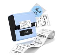 ZGJIAJU Imprimante D'étiquettes De Codes À Barres 3 Pouces, Imprimante Thermique Bluetooth for Usage Domestique Et Professionnel, Compatible avec Téléphone Et PC Impression Claire(Blue)