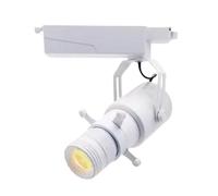 ZGJIAJU Projecteur LED Avec Télécommande Sans Fil, Variable 2.4G, Profil 15W 20W, Mise Au Point Manuelle, Lumière Coupée For Fête Sur Scène(2700K,20W white track lamp)