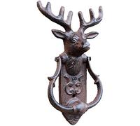 ZGJYSP Heurtoir cerf Corne Fonte Artisanat rétro Porte Frapper Antique Porte poignée Cour Maison