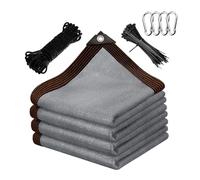 ZGLCQSGY Voile d'ombrage rectangulaire pour jardin, extérieur, terrasse, fête, pergola, balcon - 8 x 17 m - Avec accessoires - Bloque 90 % des rayons UV
