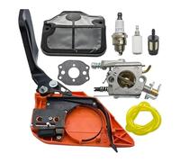 ZGLJSD Couvercle de chaîne de pignon d'embrayage, poignée de Frein, Ensemble de carburateur adapté aux tronçonneuses 136 137 141 142, pièce de Rechange