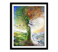 ZGmaxCL DIY 5D Broderie Diamant Grand Format Arbre des Quatre Saisons Home Décoration 70x40cm