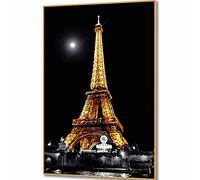 ZGmaxCL DIY 5D Diamond Painting Grand Format Tour Eiffel Paris Tableau Decoration Murale Chambre 60x40cm