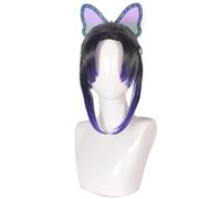 ZGNGLIZ Anime Kochou Shinobu Perruque Cosplay pour Demon Slayer : Kimetsu no Yaiba Personnages Play Cosplay Perruque avec bonnet de perruque gratuit + clip papillon