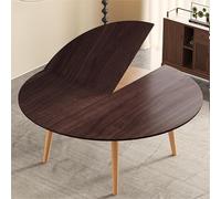 ZGNMK Plateau de Table Rond Pliable, Plateau en Bois Portable pour Cuisine et Salle à Manger Remplacement temporaire pour Tables d'intérieur et d'extérieur(Brown,180cm)