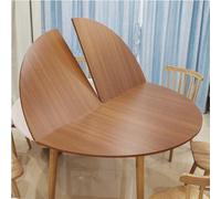 ZGNMK Rallonge de Plateau de Table Ronde Pliable sans Pieds, Plateau de Table Portable à 4 Volets, idéal pour l'intérieur, l'extérieur et la terrasse(Brown A,160cm/62.9in)