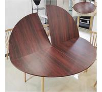 ZGNMK Rallonge de Plateau de Table Ronde Pliable sans Pieds, Plateau de Table Portable à 4 Volets, idéal pour l'intérieur, l'extérieur et la terrasse(Brown B,120cm/47.2in)