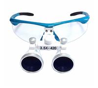 Zgood - Lunettes de chirurgie dentaire 3,5 x 420 mm - Verres optiques grossissants - Bleu