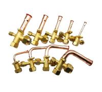 ZGPOSQKZSC 1PC Elbow 12.7mm Copper Tube 3 Ways Air Conditioner Angle Stop Valve Fitting