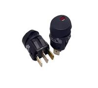 ZGPOSQKZSC 2PC CRP-1112 boat type switch 3 pin 2 gear switch Round with red light opening 18MM 10A250V