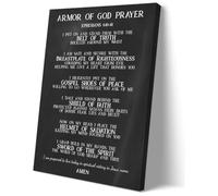 ZGPOSQKZSC Armor of God Scripture Print - Modern Christian Wall Art for Prayer, Faith-Based Home Office Decor(Framed,16x24inch(40x60cm))