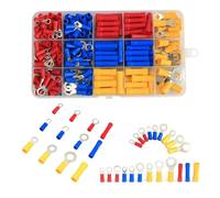 ZGPOSQKZSC Assortiment de 258 cosses à for câbles électriques isolés, AWG22-10/0,5-6,0 mm²