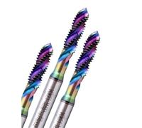 ZGPOSQKZSC Coating Spiral Tap for Aluminum Efficient Blind Hole Tapping High-Speed Steel Material Machining Center(M5x0.8)