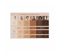 ZGPOSQKZSC Esthetician Training Metal Sign 6 Skin Types Chart Tone Scale Reference Guide for Makeup Artists Salon Clinic Decor (8 X 12 in)