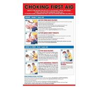 ZGPOSQKZSC Food Choking Hazard First Aid Poster Heimlich Maneuver and Back Blows Chart for Commercial Kitchen Workplace Training(Unframed,16x24inch(40x60cm))