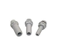 ZGPOSQKZSC Garden Plumbing Steel Male Threaded Water Pipe Joint 1/8", 1/4" Thread to 6/8/10/12mm Joint Pump Joint 50 Pieces (Color : Silver)