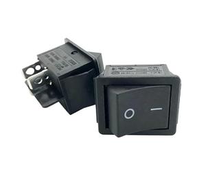 ZGPOSQKZSC Interrupteur marche/arrêt RS606 4 broches noir KCD4 avec plaque déformée 16 A/250 V