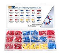 ZGPOSQKZSC Kit de 350 cosses à fourche isolées for câbles électriques, connecteurs bout à bout, sertissage de fils électriques, cosses à anneau enroulées