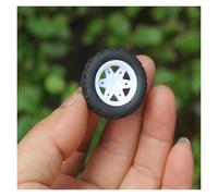 ZGPOSQKZSC Lot de 4 pneus blancs en caoutchouc for roues de 30 mm, technologie DIY, 4 roues motrices, diamètre du trou: 2 mm, for modèles réduits de voitures télécommandées ZGPOSQKZSC