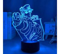 ZGSBT 3D Illusion Lampe Led Veilleuse Anime Jojo Bizarre Aventure Jotaro Kujo Pour Chambre Décor Lumière Anniversaire Cadeau De Noël Pour Lui Jojo Manga Lampe de table Créative