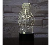 ZGSBT 3D Illusion Lampe LED Veilleuse Hatsune Miku Figure Usb Multicolore Rgb Garçons Enfant Enfants Bébé Cadeaux Lumières Décoratives Musique Lampe De Table De Chevet