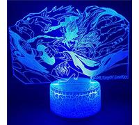 ZGSBT 3D Illusion Lampe Led Veilleuse League Of Legends Capteur Tactile 7 Changer De Couleur Pour Chambre Decro Lol Heros Baili Xuance Chiffres Cadeau De Noël