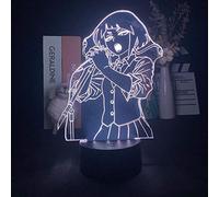 ZGSBT Lampe Illusion 3D Led Veilleuse Anime Mon Héros Academia Ochako Uraraka Pour Ameublement De Chambre Cadeau D'anniversaire Pour Enfants Jiro Kyoka Lampe De Table En Plus De Usb