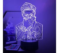ZGSBT Lampe Illusion 3D Veilleuse LED Anime Lampe Kento Nanami Lumière Jujutsu Kaise Pour Cadeau D'anniversaire Jujutsu Kaise Kento Nanami Garçon Fille Cadeau Anniversaire Noël