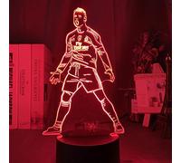 ZGSBT Lampe Illusion 3D Veilleuse Led Cristiano Ronaldo Figure Pour La Décoration Intérieure Capteur Tactile Couleur Changeante Cadeau Pour Enfants Enfant Lampe De Table