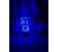 ZGSBT Lampe Illusion 3D Veilleuse LED Fa Mulan Mushu Cri-Kee Lampe décorative Alimenté par batterie Usb Luminaire décoratif Luminaire décoratif Idéal pour une chambre d'enfant