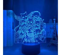 ZGSBT Lampe illusion 3D Veilleuse LED Fairytail Lampe Avec Capteur Tactile Éclairage Décoratif Intérieur Idéal Pour Une Chambre D'enfant Anniversaire Vacances Cadeaux De Noël Pour Garçons Et Filles