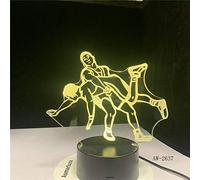 ZGSBT Lampe Illusion 3D Veilleuse LED Fight Judo Lampe Usb Power Lights Creative Lampe De Bureau Pour La Maison Salon Décor Anniversaire Vacances Cadeaux Pour Garçons Ou Filles
