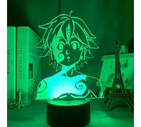 ZGSBT Lampe Illusion 3D Veilleuse LED Gadget Manga Acrylique Les Sept Péchés Capitaux Luminaire Décoratif Pour La Maison Ou La Chambre Enfant Figurine Luminaire