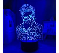 ZGSBT Lampe illusion 3D Veilleuse LED Jujutsu Kaisen Figurine Anime Kento Nanami Lumière Lumière Pour Cadeau D'anniversaire Décor De La Chambre Nanami Kento Lampes Pour La Maison Décoration