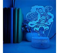 ZGSBT Lampe Illusion 3D Veilleuse LED One Piece Luffy Gear Quatrième Figure Lumière Décor À La Maison 7 Changement De Couleur Enfants Enfants Vacances Cadeau Base Lampe De Table