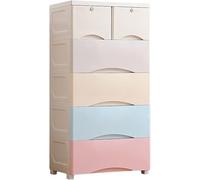 ZGSSOPTU Armoire de rangement en plastique pour enfants avec tiroirs - Boîte de rangement multicouche (couleurs mélangées, 5 couches)