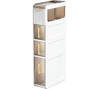 ZGSSOPTU Armoire de rangement pour toilettes, étagère latérale étroite avec roulettes, étagère mobile (quatrième étage)