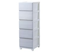 ZGSSOPTU Bacs de rangement en bois pour armoire, tiroir, salon, chambre à coucher, table de chevet (gris, 5 couches)