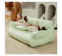 ZGSYH Canapé-lit Doux et rafraîchissant pour Chat, canapé d'été en Soie glacée pour Chiens et Chats, canapé Respirant, Amovible et Lavable pour Animaux de Compagnie avec Fond antidérapant (Couleur :