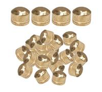 ZGUZMCMK 100 Embouts de Vis M4 pour Douilles de Lampes, Plafonniers, Caches, Pièces de Lampes, écrous Décoratifs En Fer Fileté pour Appliques Murales, Suspensi, or