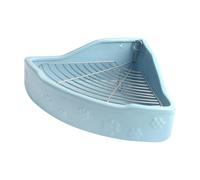 ZGUZMCMK Bac à Litière d'angle pour Lapins et Petits Animaux, Facile à Nettoyer et Anti-Impact, Idéal pour Les Lapins et Les Fruits de Mer, Bleu