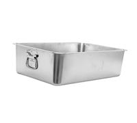 ZGUZMCMK Bac à Litière pour Chat en Acier Inoxydable, Bac à Litière, Toilettes pour Chat, Panier pour Chat, Bac Ouvert, Design Anti-éclaboussures avec Intérieu, 45cmx35cmx10cm