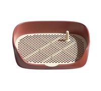 ZGUZMCMK Bac à Litière pour Chien, avec Séparateur et Rebord Antidérapant, Idéal pour L'apprentissage de La Propreté en Intérieur, pour Chiots, Chiens de P, Rouge S