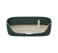 ZGUZMCMK Bac à Litière pour Chien, avec Séparateur et Rebord Antidérapant, Idéal pour L'apprentissage de La Propreté en Intérieur, pour Chiots, Chiens de P, Vert L