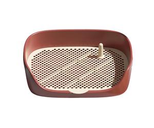 ZGUZMCMK Bac à Litière pour Chien, avec Séparateur et Rebord Antidérapant, Idéal pour L'apprentissage de La Propreté en Intérieur, pour Chiots, Chiens de P, Rouge S