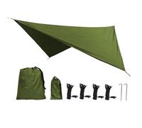 ZGUZMCMK Bâche de Camping Imperméable Tarp Résistant Pluie Léger Accessoires Fournis Convient Aux Sorties Familiales Plage Activités de Plein Air C, Vert