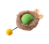 ZGUZMCMK Balle Intelligente pour Chat, Jouet Automatique pour Chat, par USB, avec Lumière Intégrée, pour Une Utilisation en Intérieur, Vert