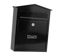 ZGUZMCMK Boîte Aux Lettres Murale Verrouillable Fer Élégante Fonctionnelle Fixation Rapide Convient à La Distribution Courrier Bureau Maison, Noir