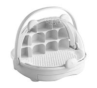 ZGUZMCMK Boîte D'élevage Transparente pour vers à Soie avec Quatre Mots-clés : Récipient D'élevage, Habitat pour vers à Soie, Boîte d'alimentation, Gris